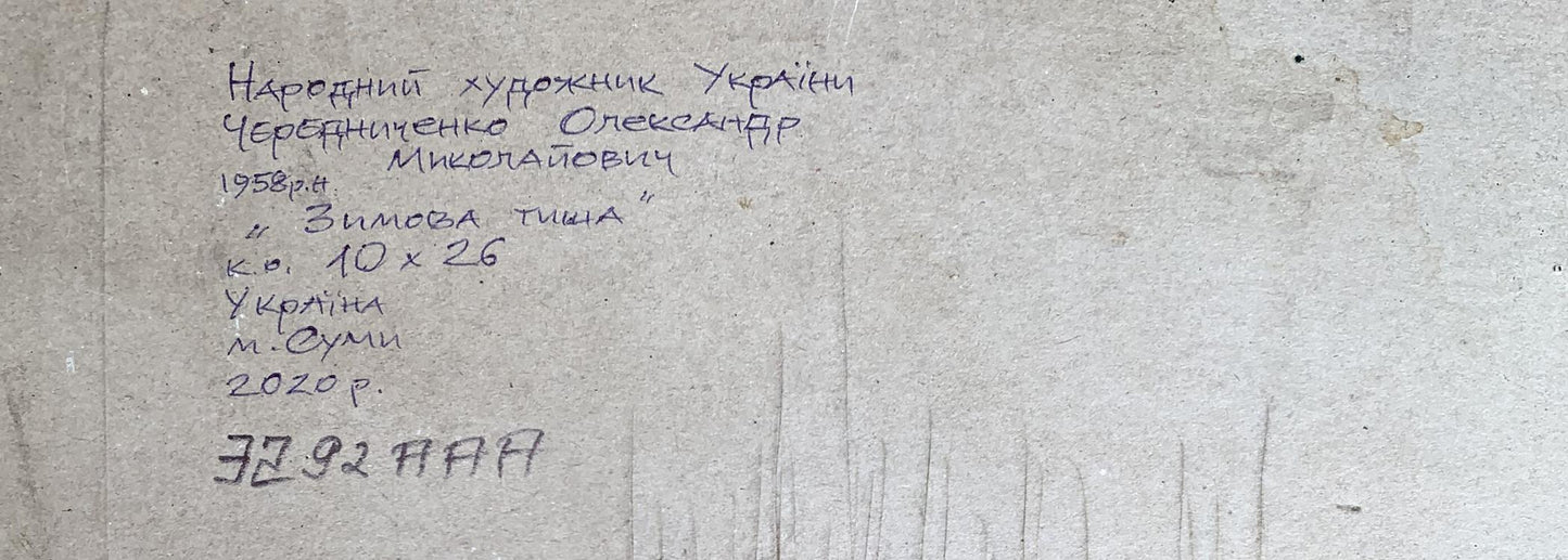 Oil painting Winter silence Alexander Cherednichenko