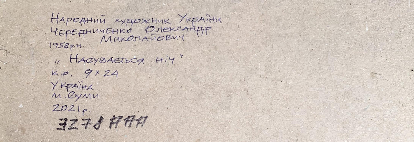 Oil painting Night is coming Alexander Cherednichenko