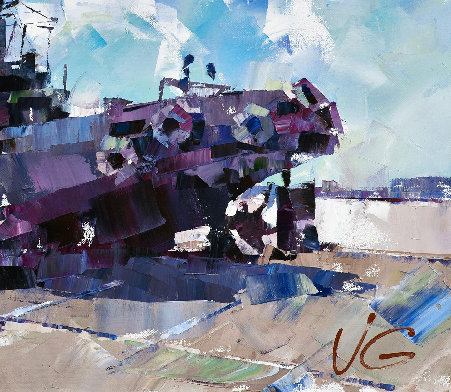 Oil painting Always strong Volodymyr Gluhomanyuk