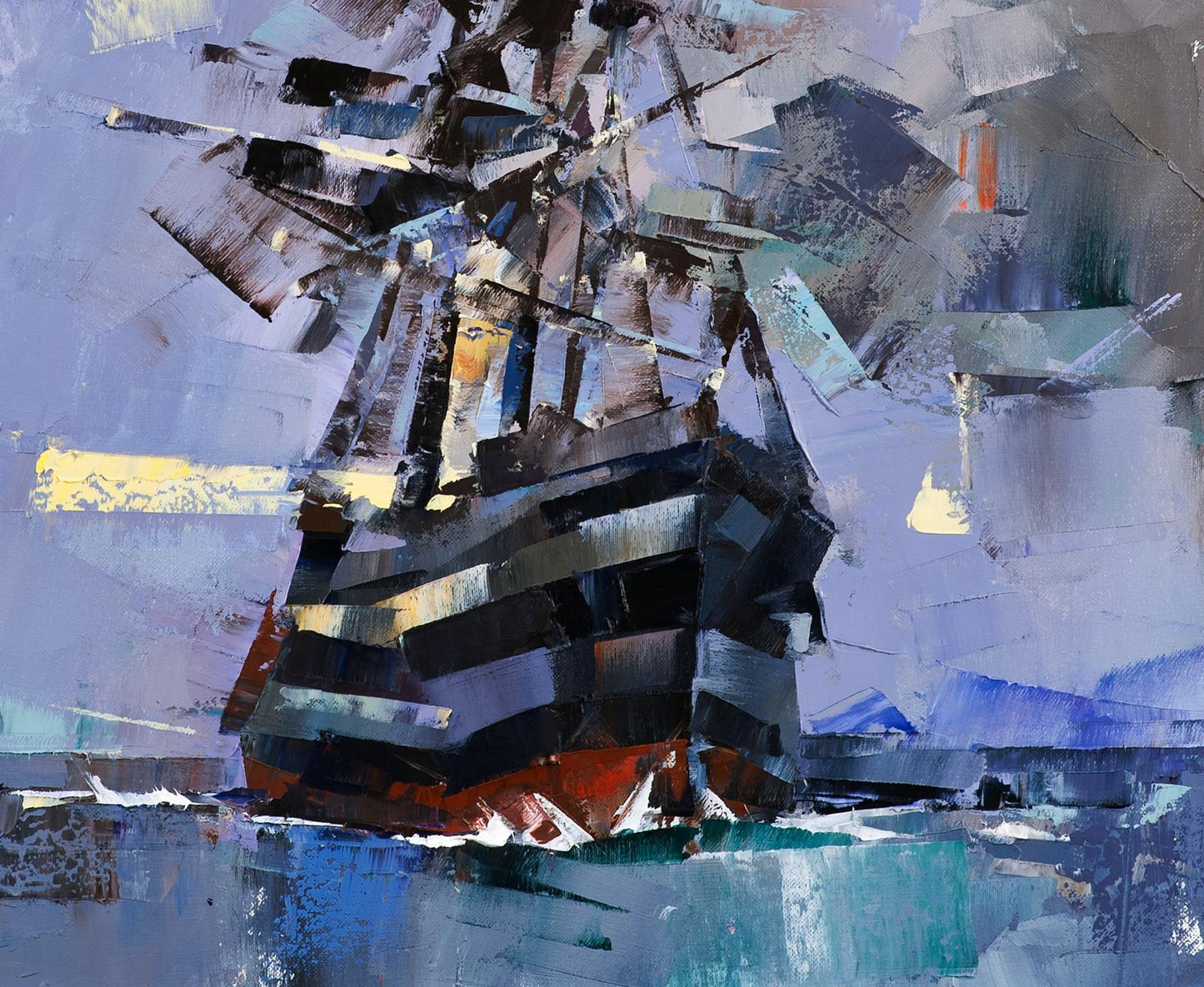 Oil painting Ghost ship Volodymyr Gluhomanyuk