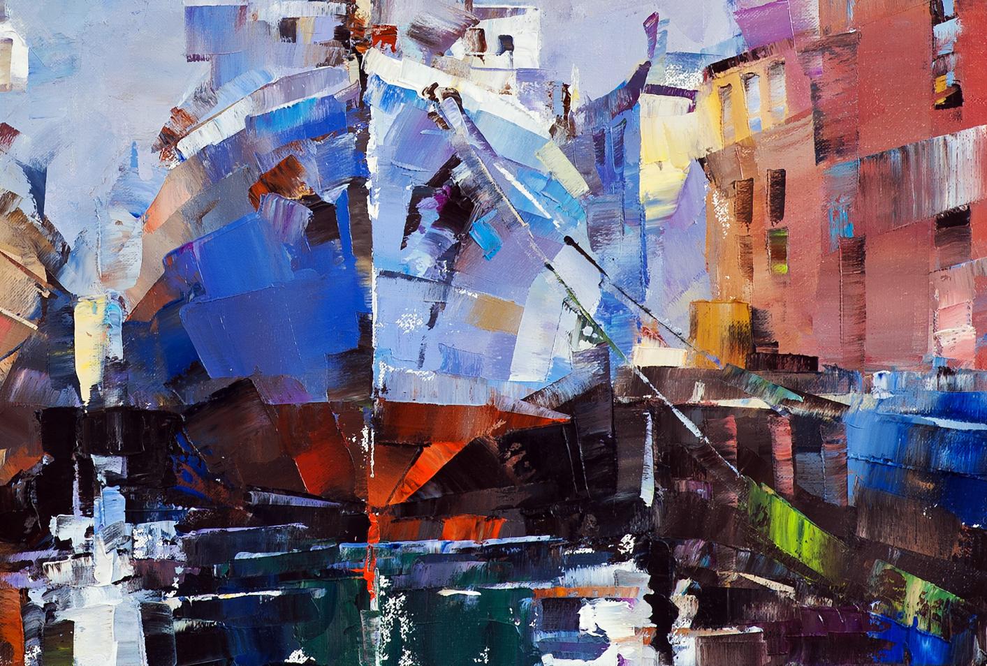 Oil painting Frosty morning Volodymyr Gluhomanyuk