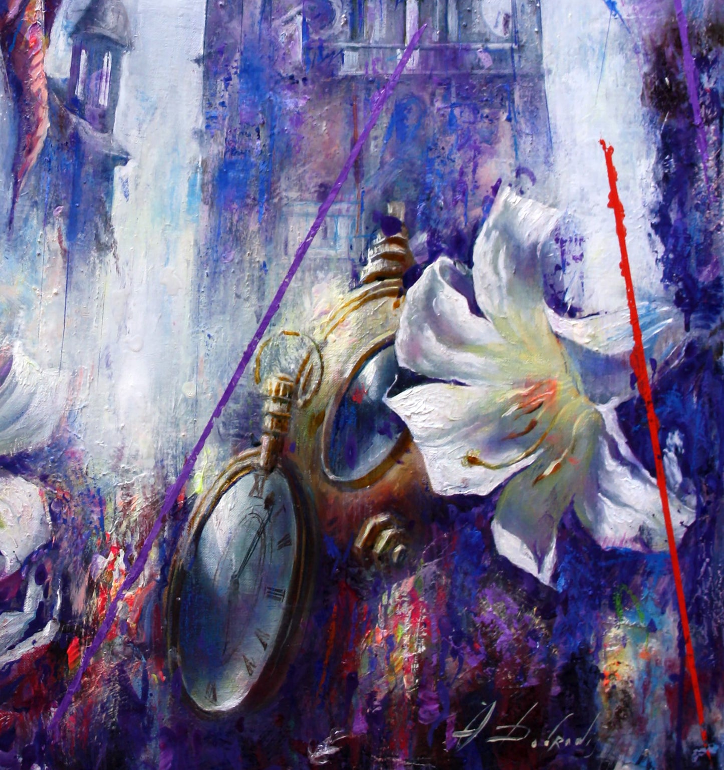 Oil painting Tales of the Old Town Alexander Dobrodiy