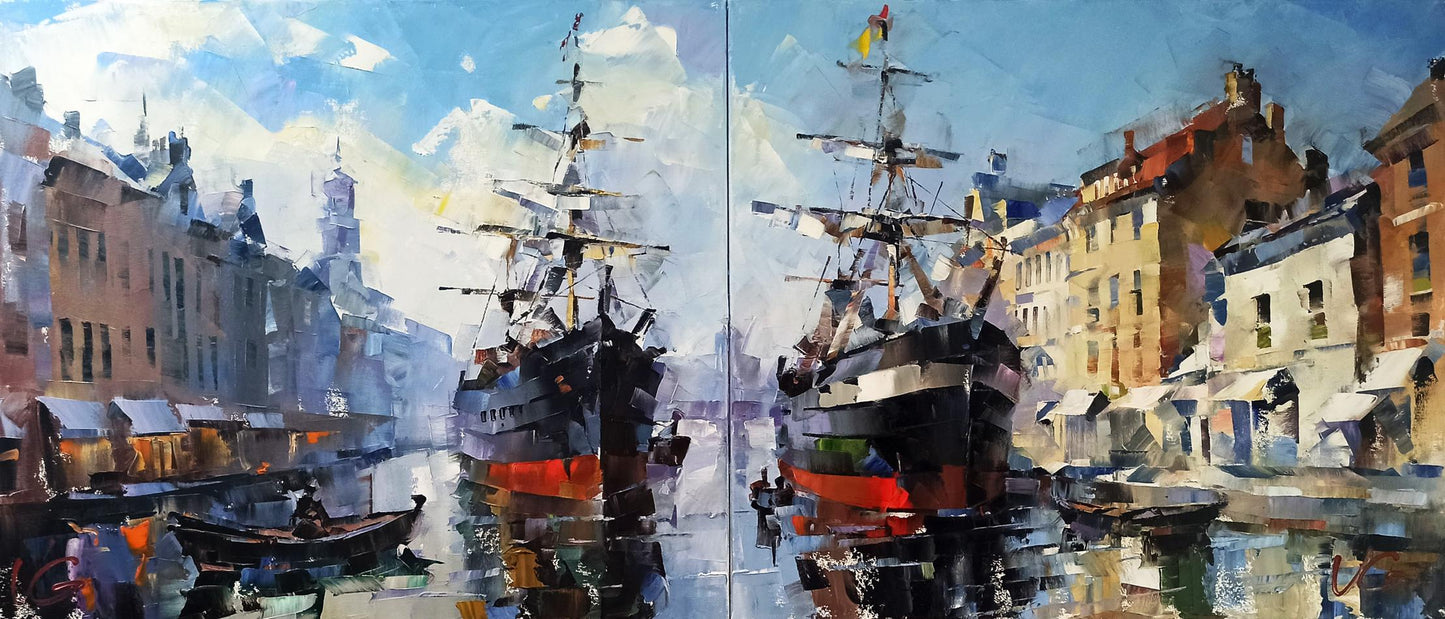 Oil painting Channel of calm Volodymyr Gluhomanyuk