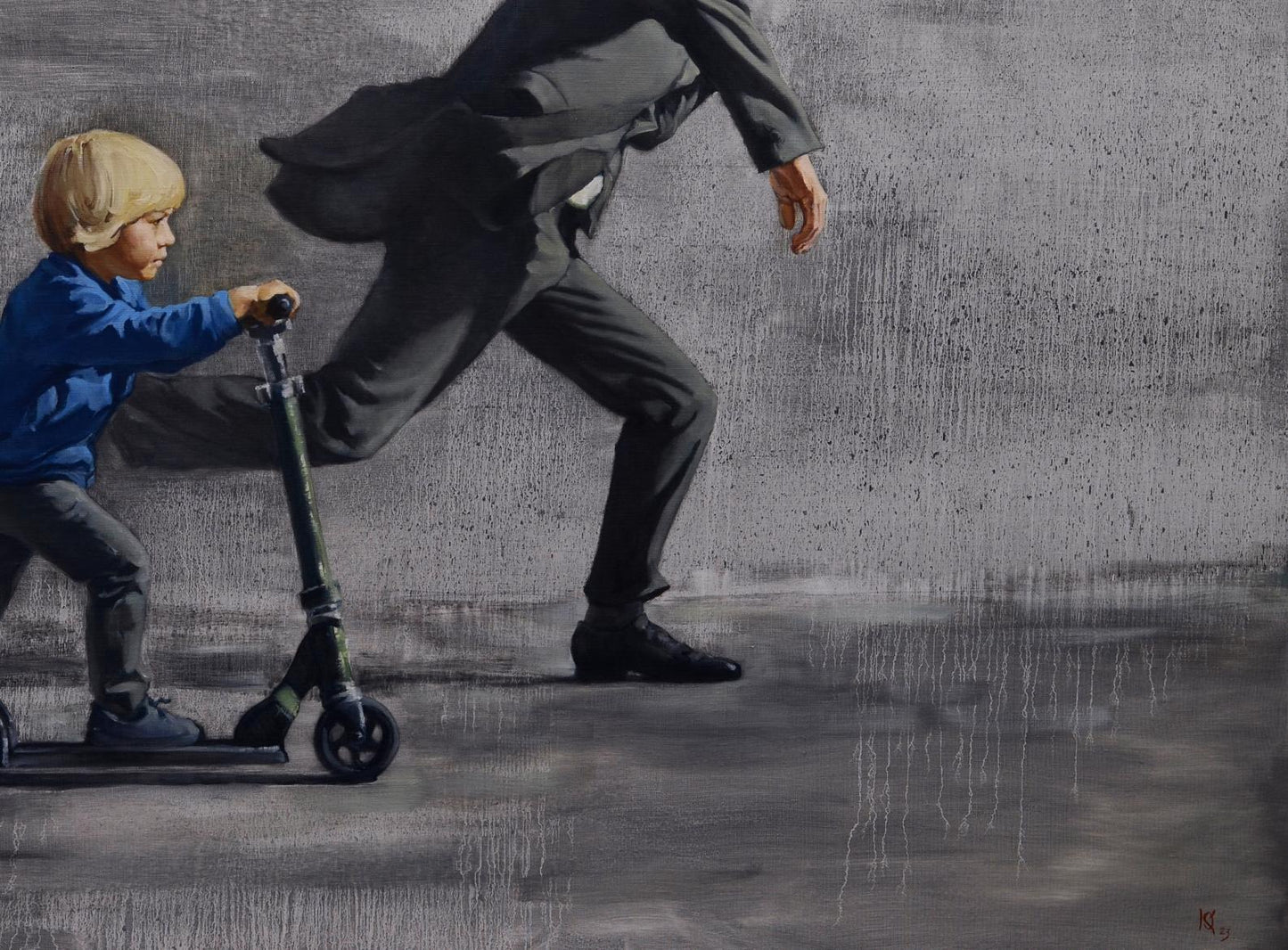 Oil painting Chasing the rain Oleg Kateryniuk