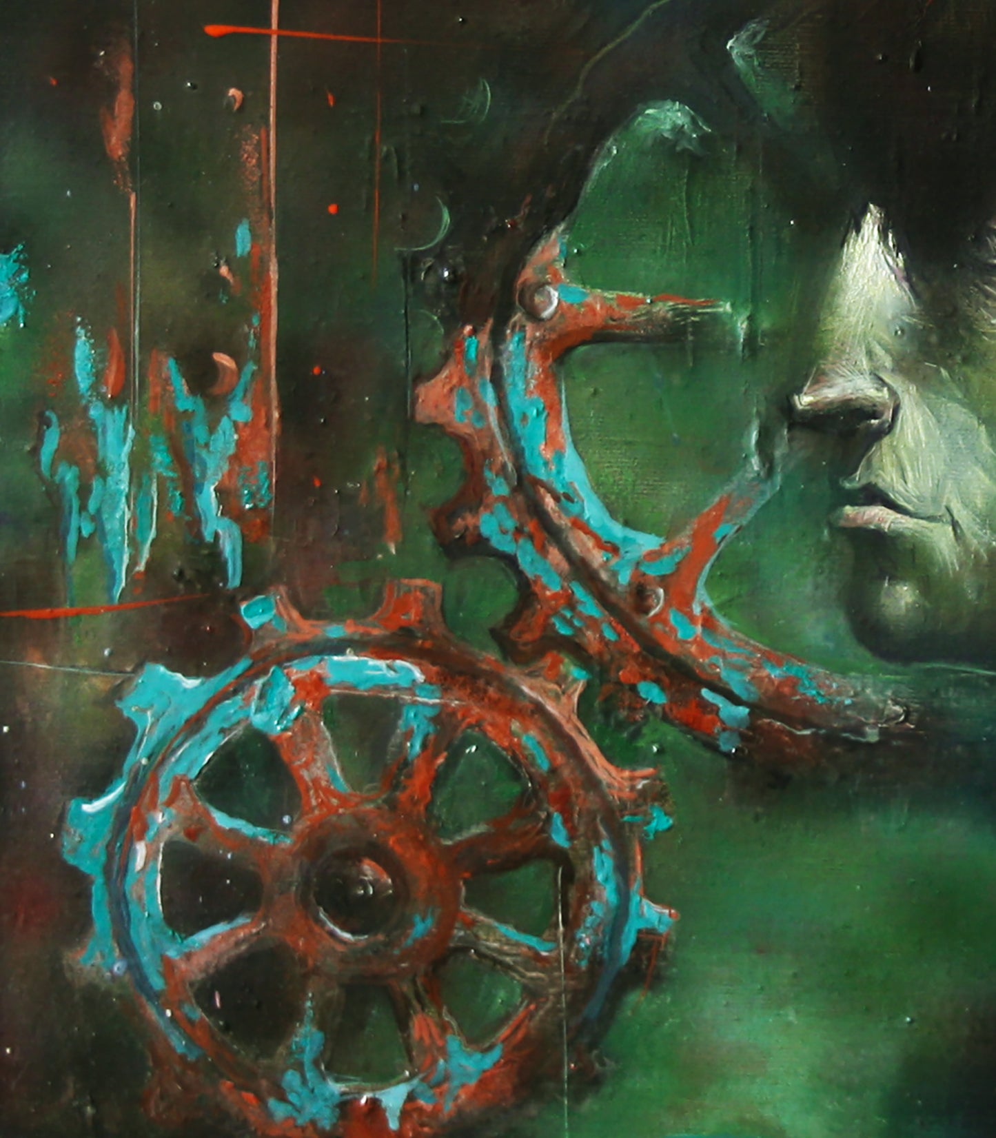 Oil painting Mechanics Alexander Dobrodiy