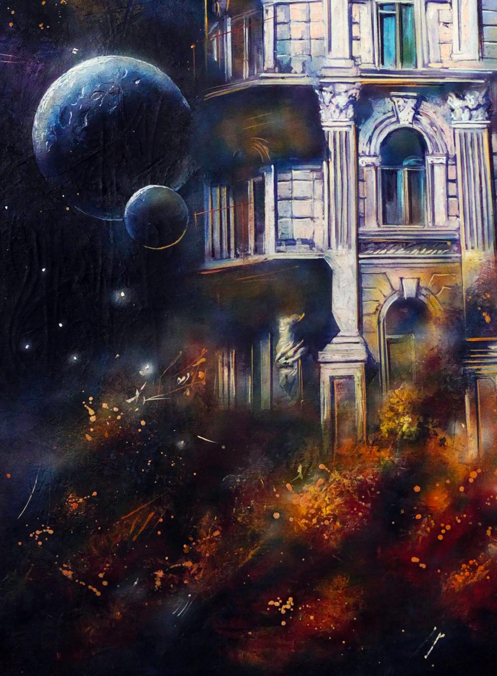 Oil painting Evening city Alexander Dobrodiy