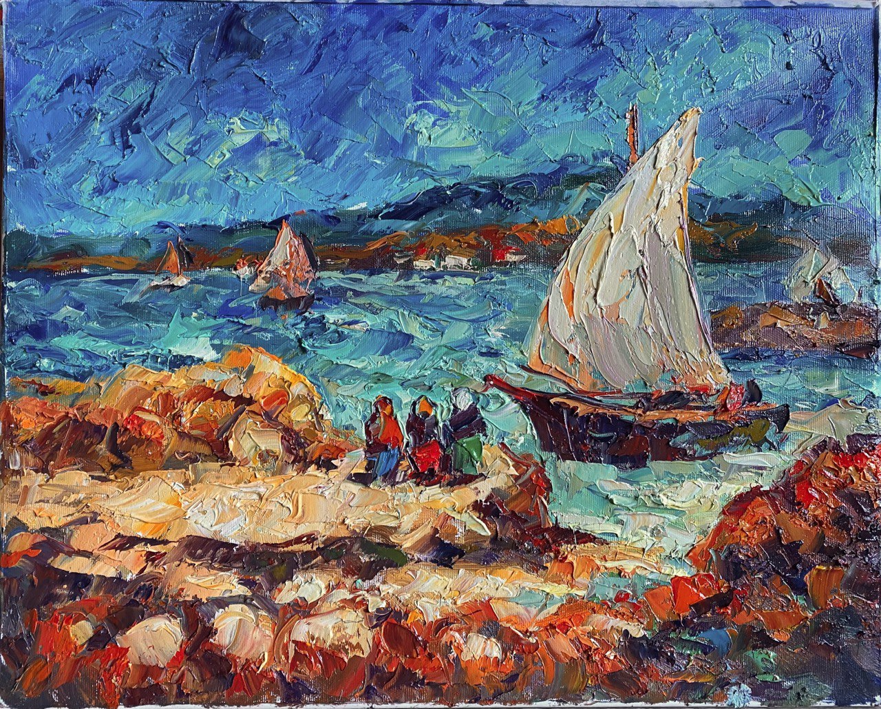 Oil Painting Quiet Bay Oleksiy Ivanyuk for Stephen