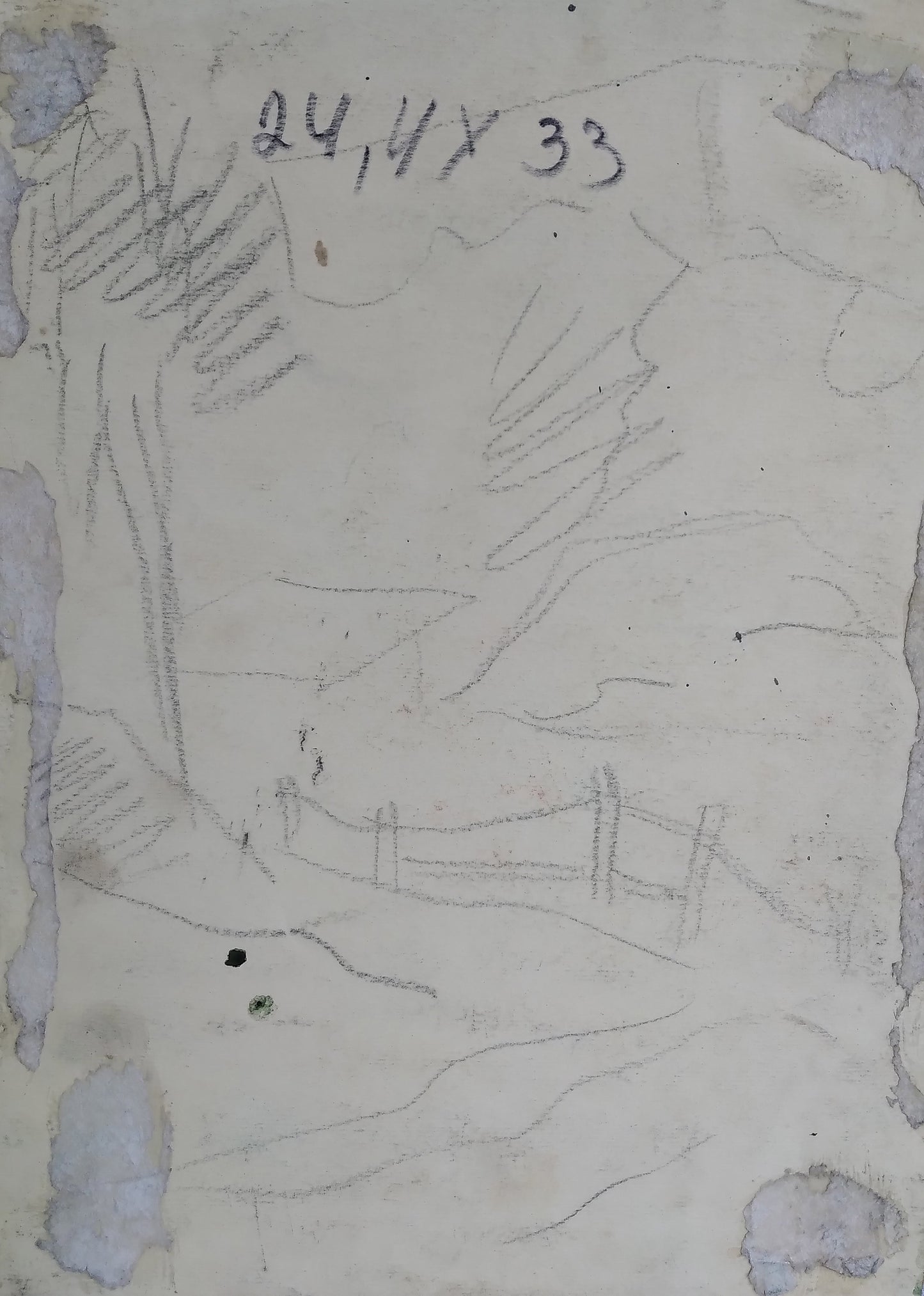 Watercolor painting Houses by the river Unknown artist