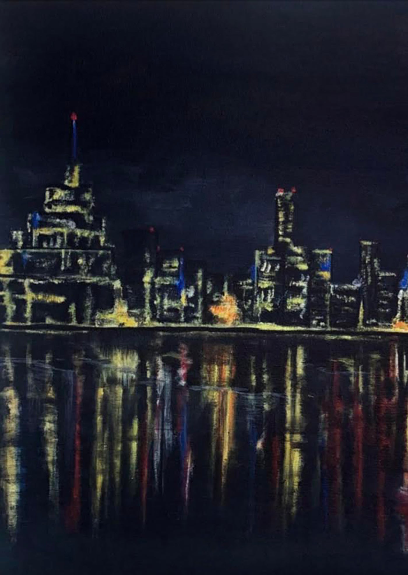 Abstract acrylic painting