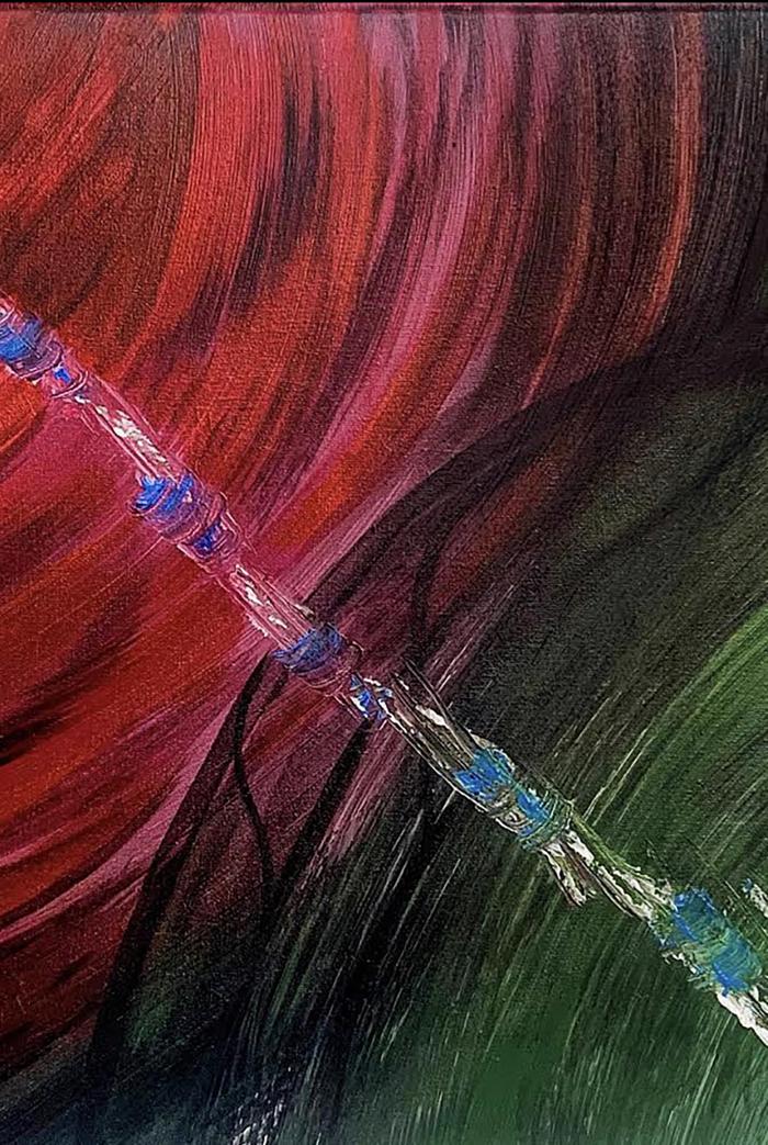 Abstract acrylic painting