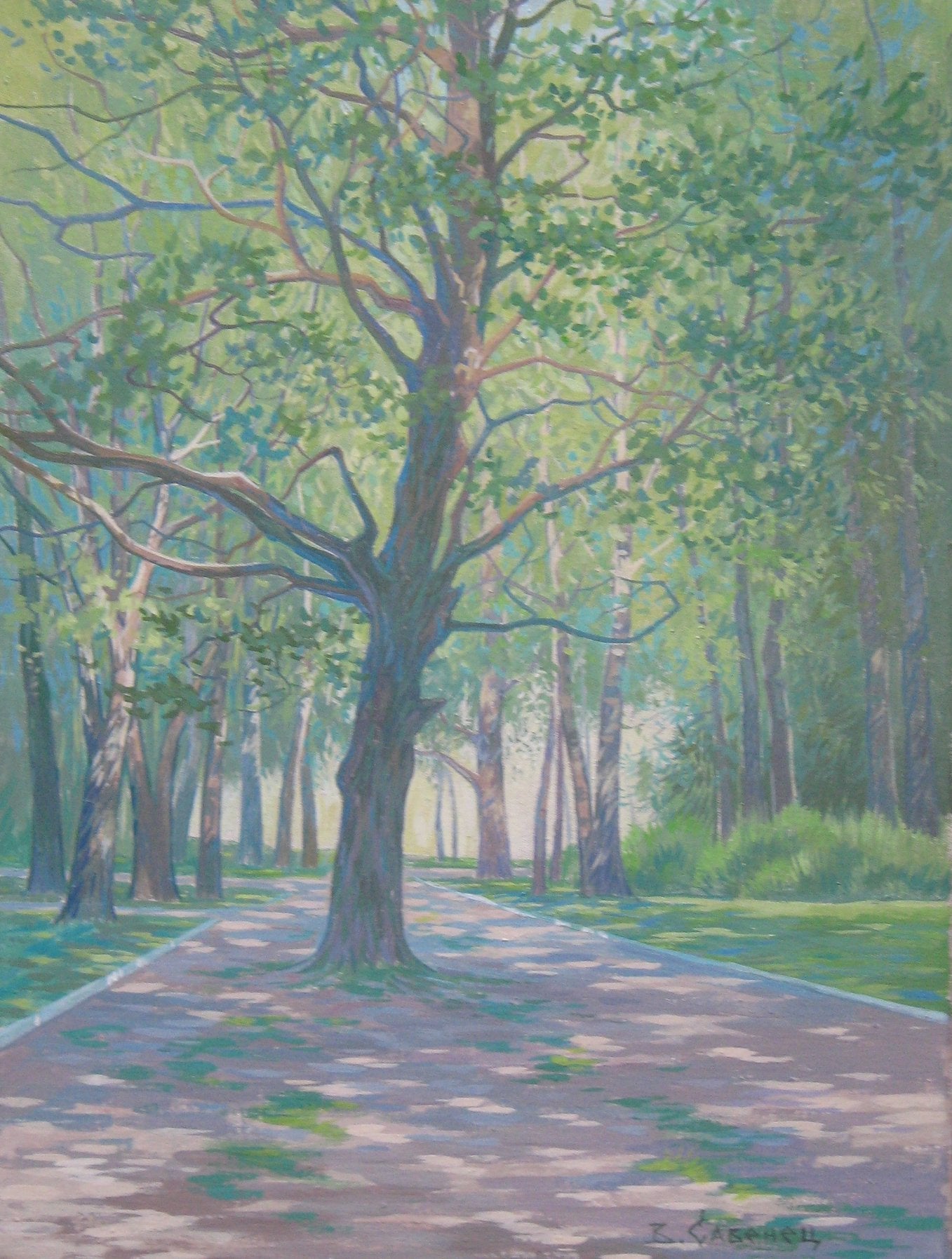 Acrylic painting Oak Savenets Valery