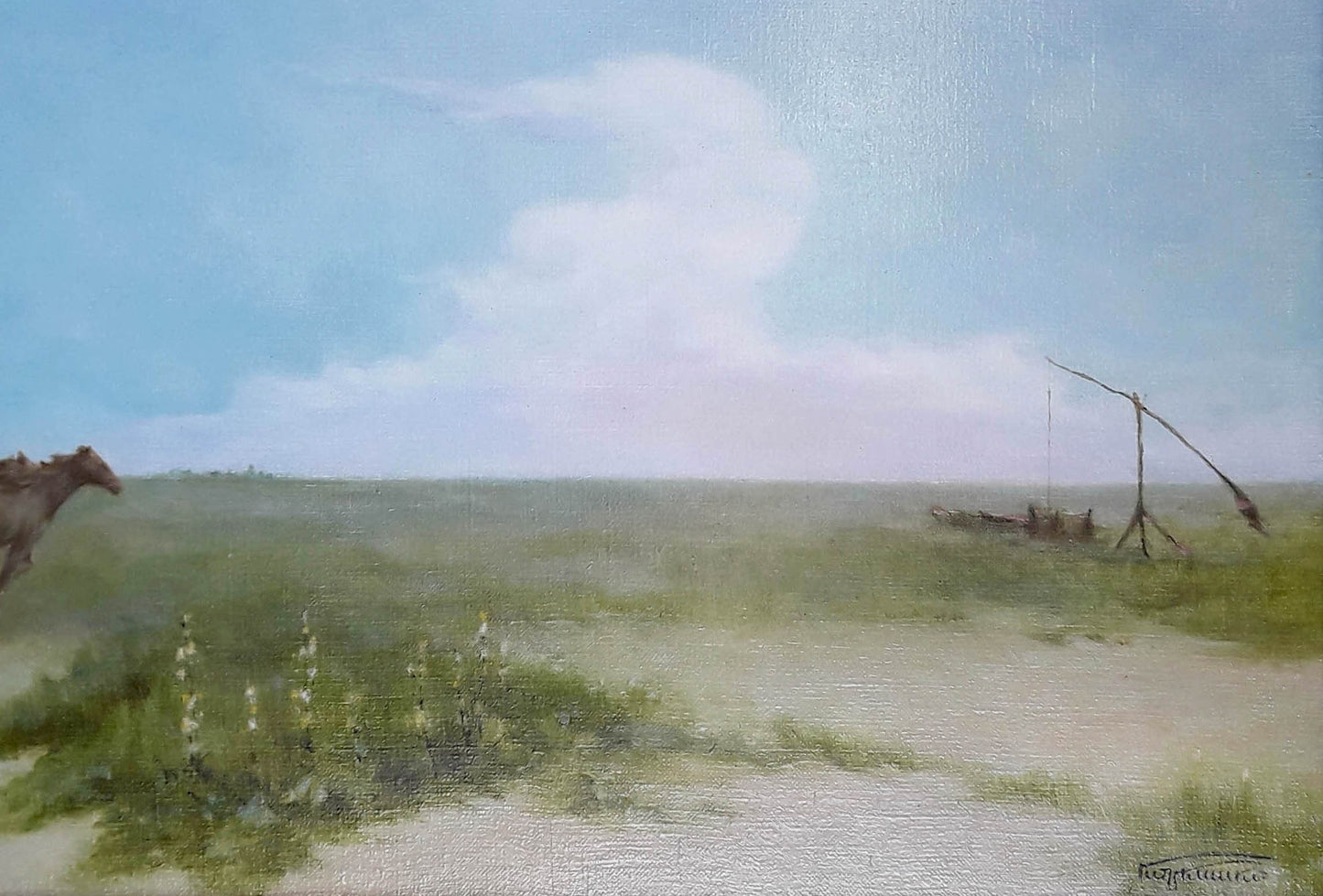 Oil painting To a watering hole Korkishko Vasily