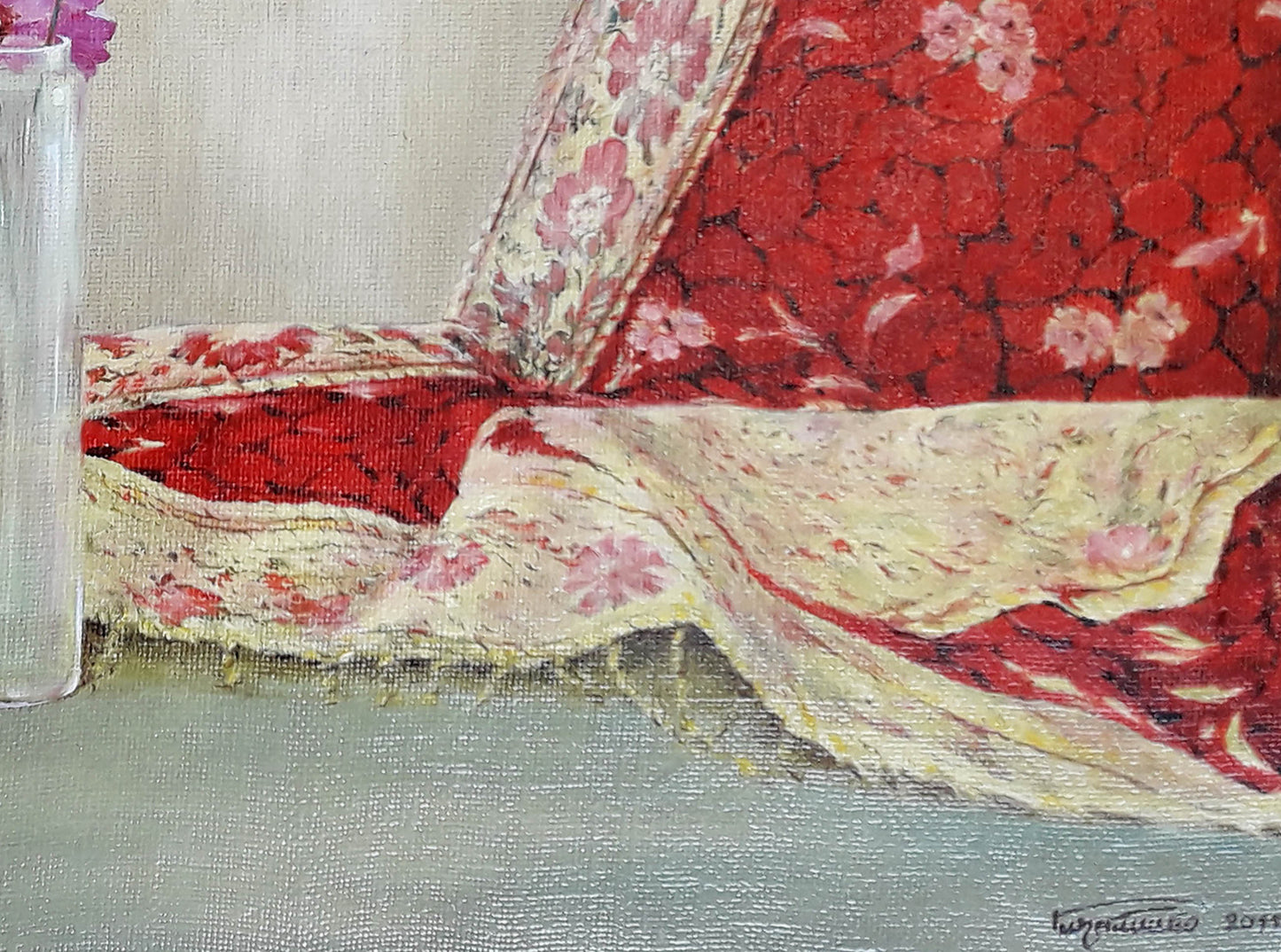 Oil painting Sakura blossoms Korkishko Vasily