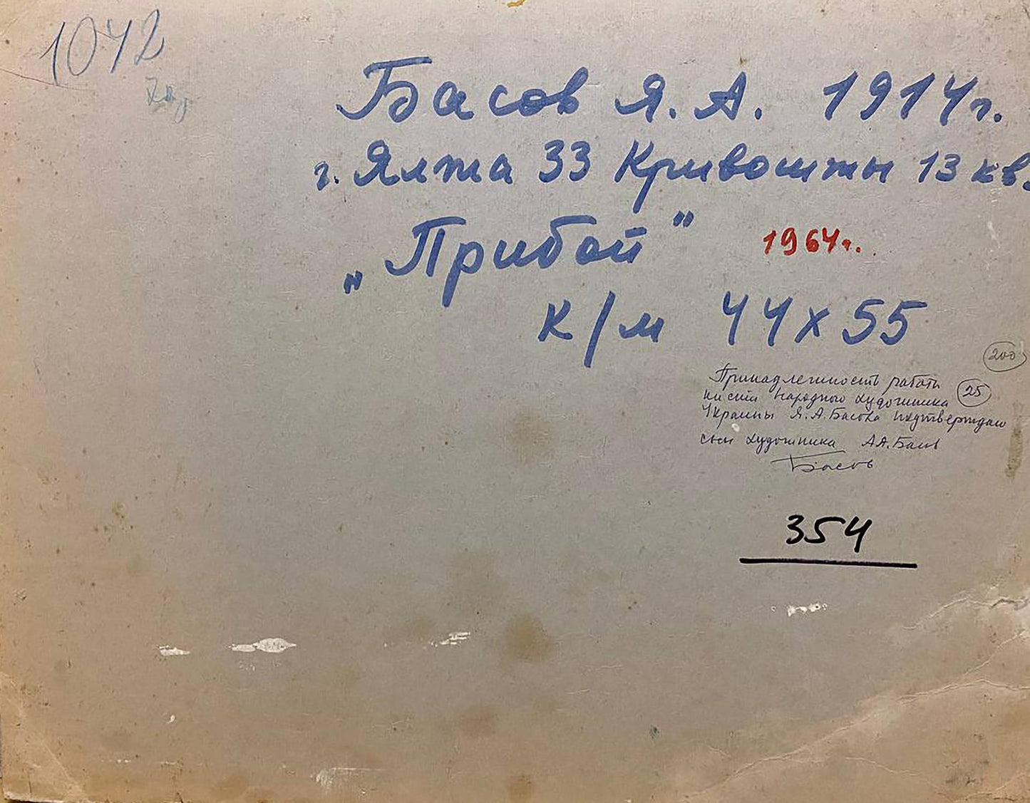 Oil painting Surf Basov Yakov Aleksandrovich