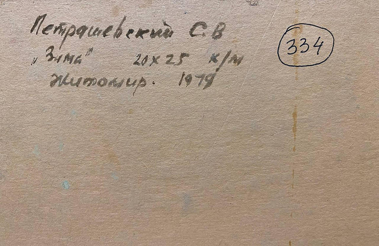 Oil painting Winter Petrashevsky Stanislav Vasilievich