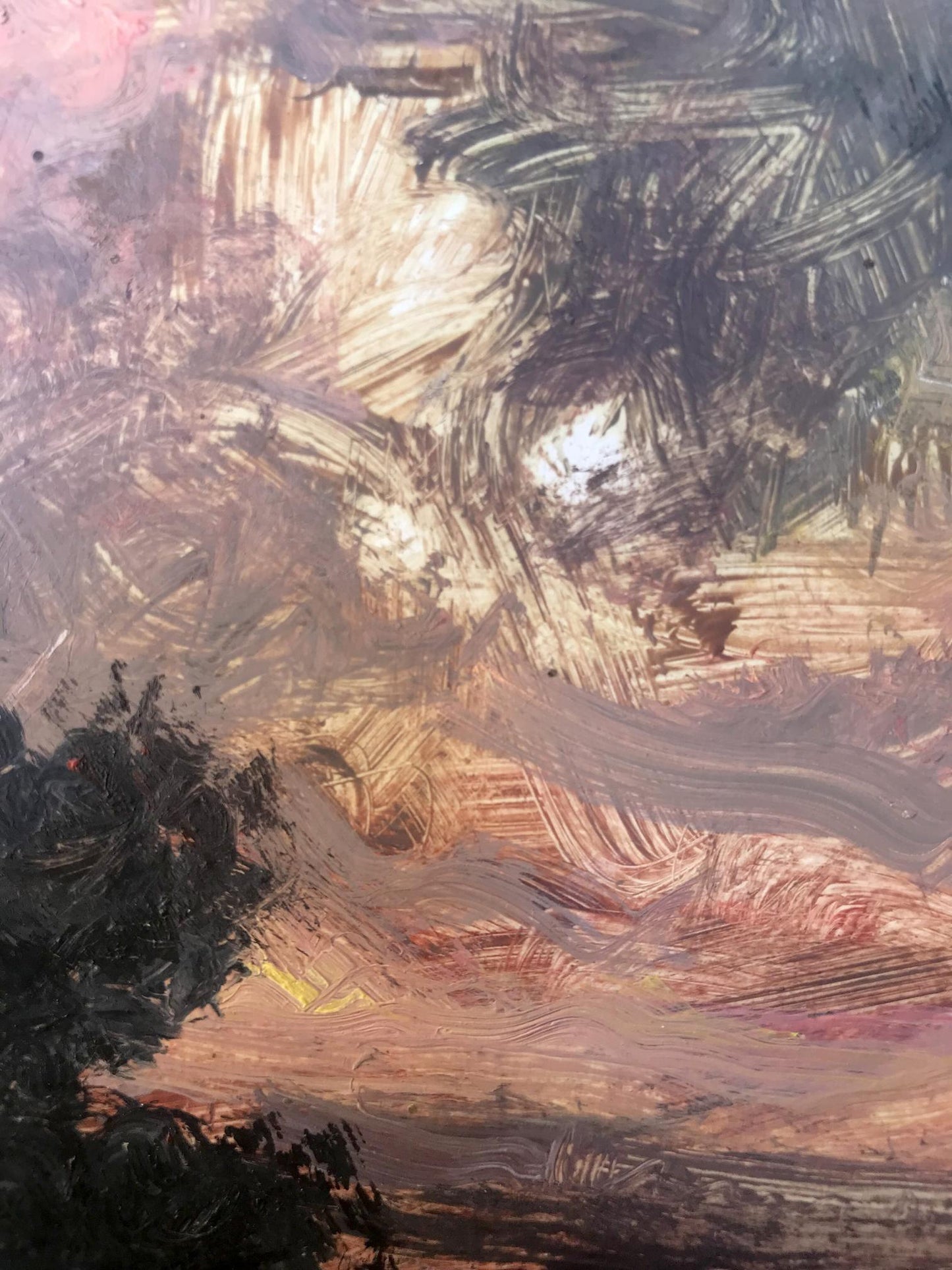 Oil painting Evening landscape Alexander Arkadievich Litvinov