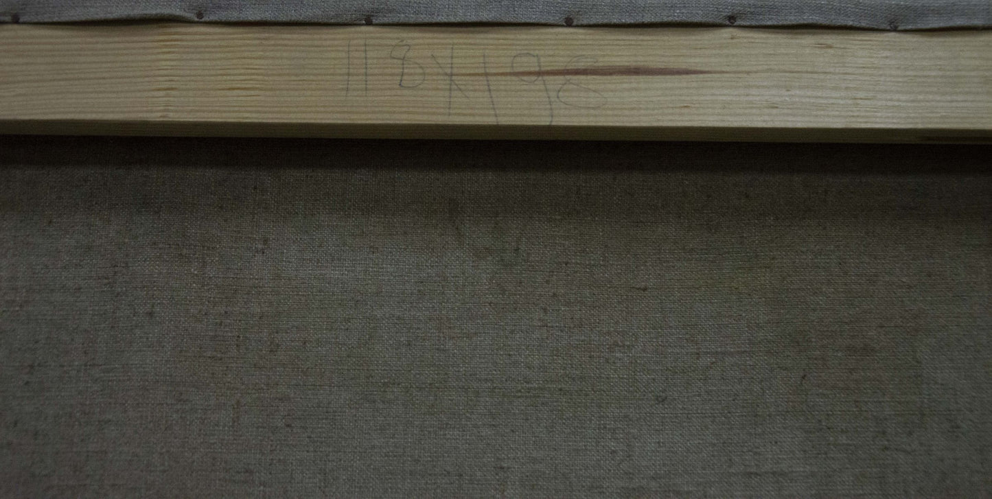 Oil painting River landscape in winter Smirnov Mikhail Sergeevich