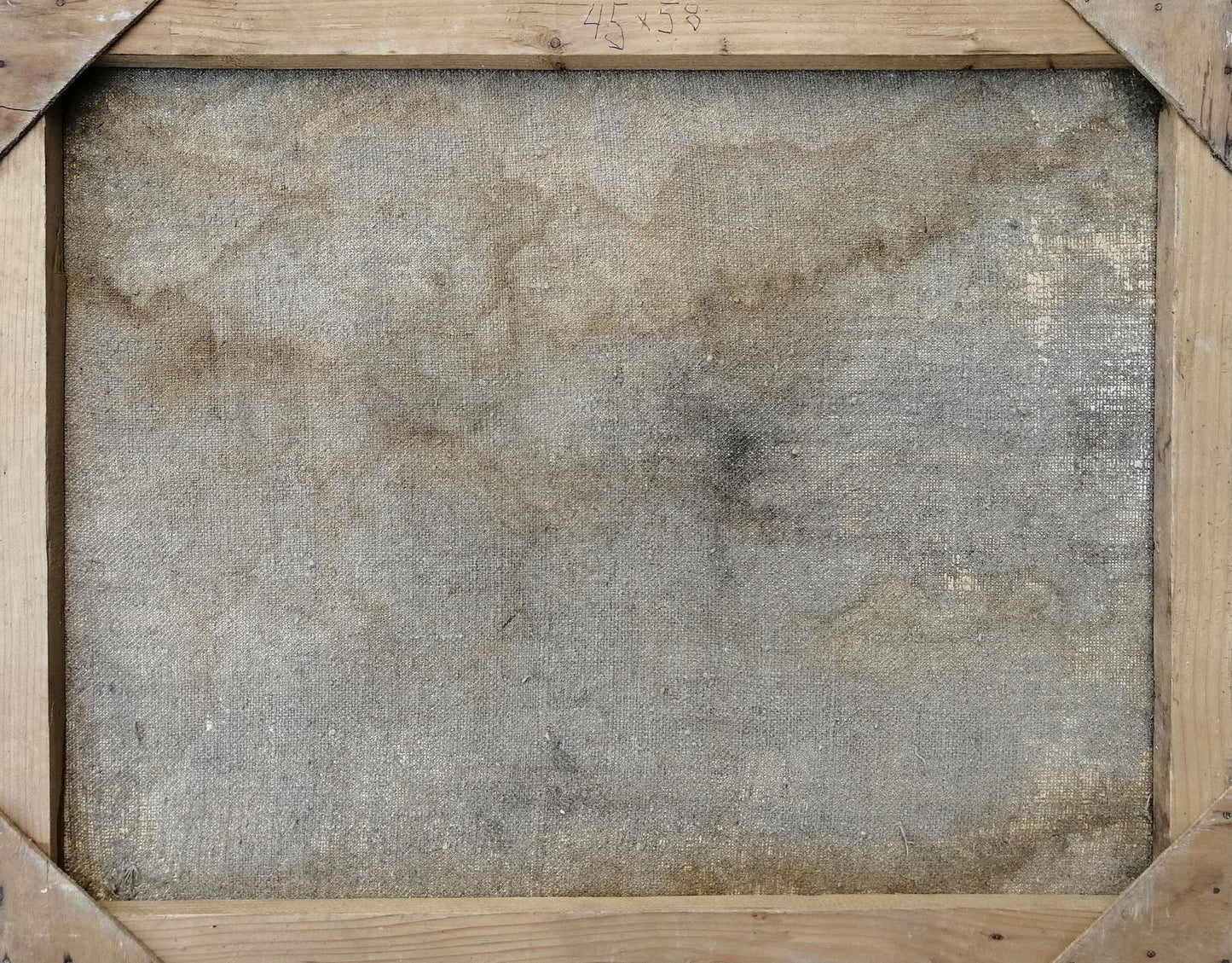 The tranquility of riverside rest portrayed in oil by an unknown artist