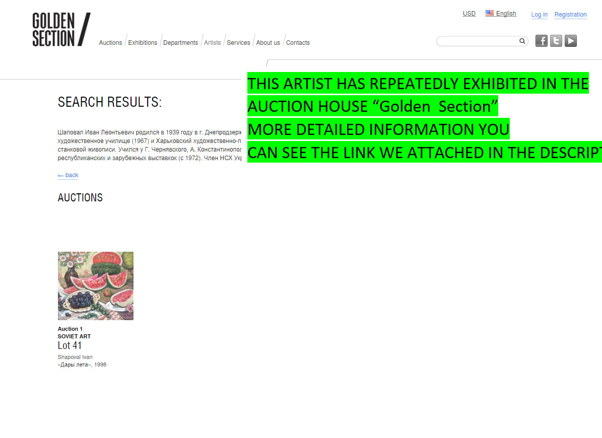 Oil painting Winter evening Shapoval Ivan Leontievich