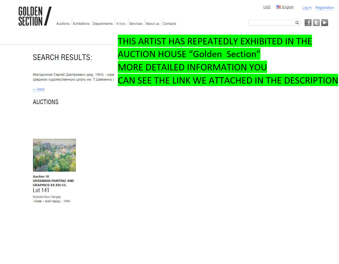 Oil painting Island Sergey Dmitrievich Molodchikov