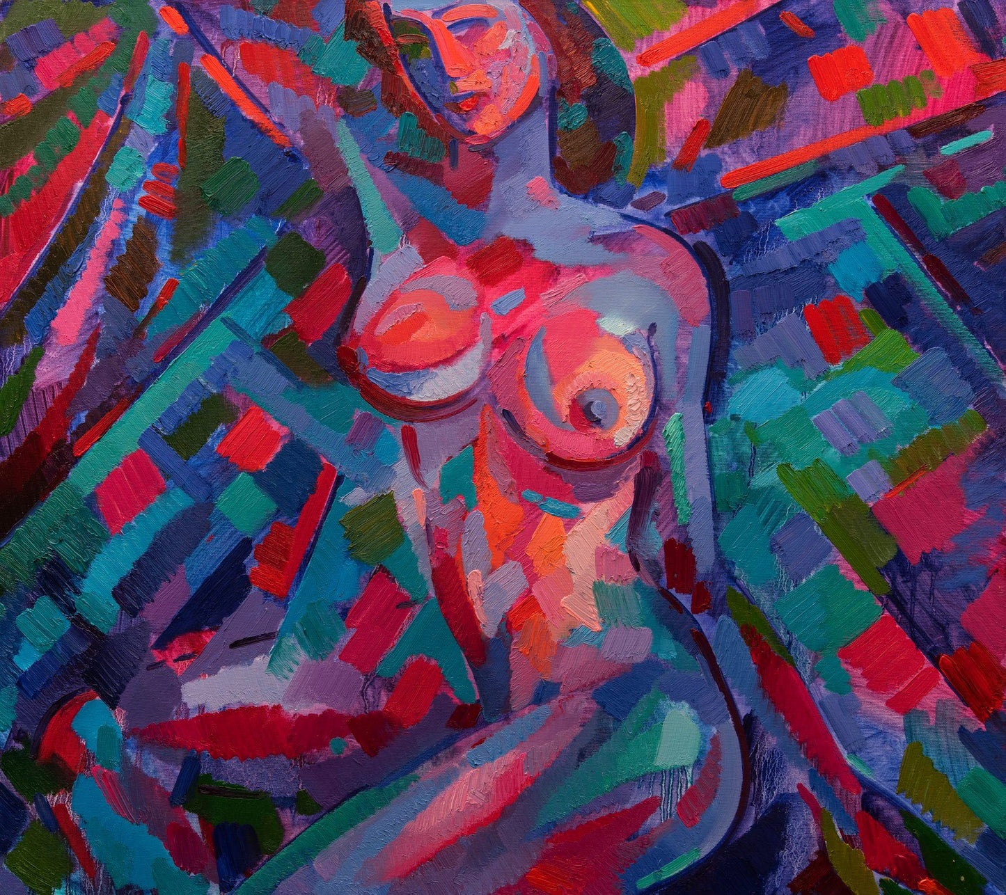 Oil painting Naked girl Peter Tovpev