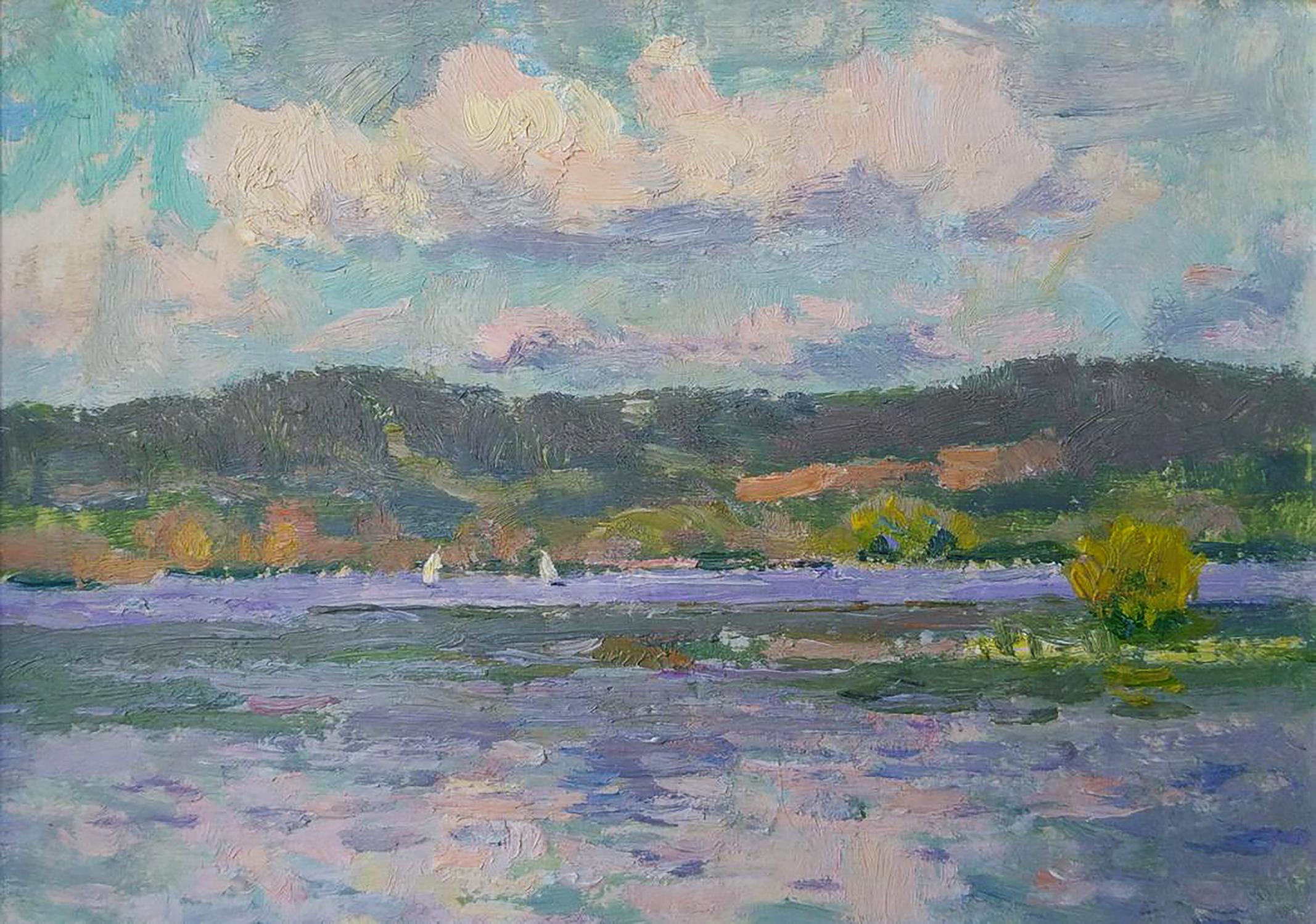 Oil painting Reservoir Yury Konovalov