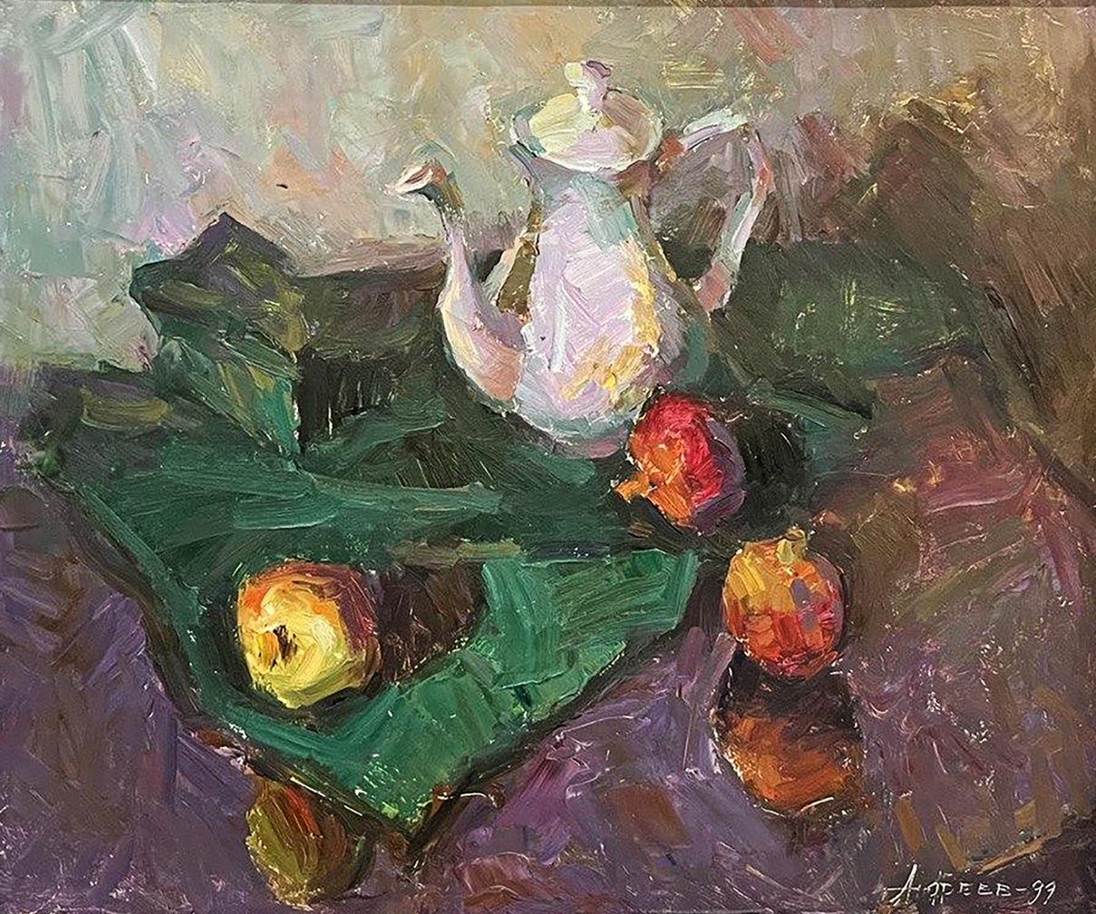 Oil painting Still life with grenades Oleksandr Andreev