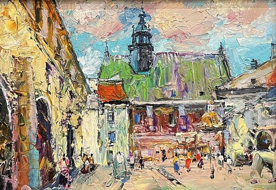 Oil painting City of Krakow Serhiy Rybak