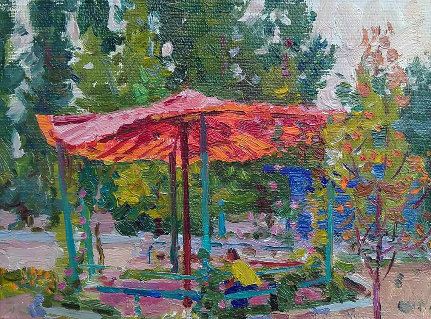 Oil painting Gazebo Yury Konovalov