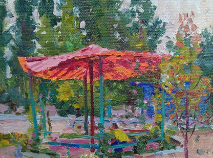 Oil painting Gazebo Yury Konovalov