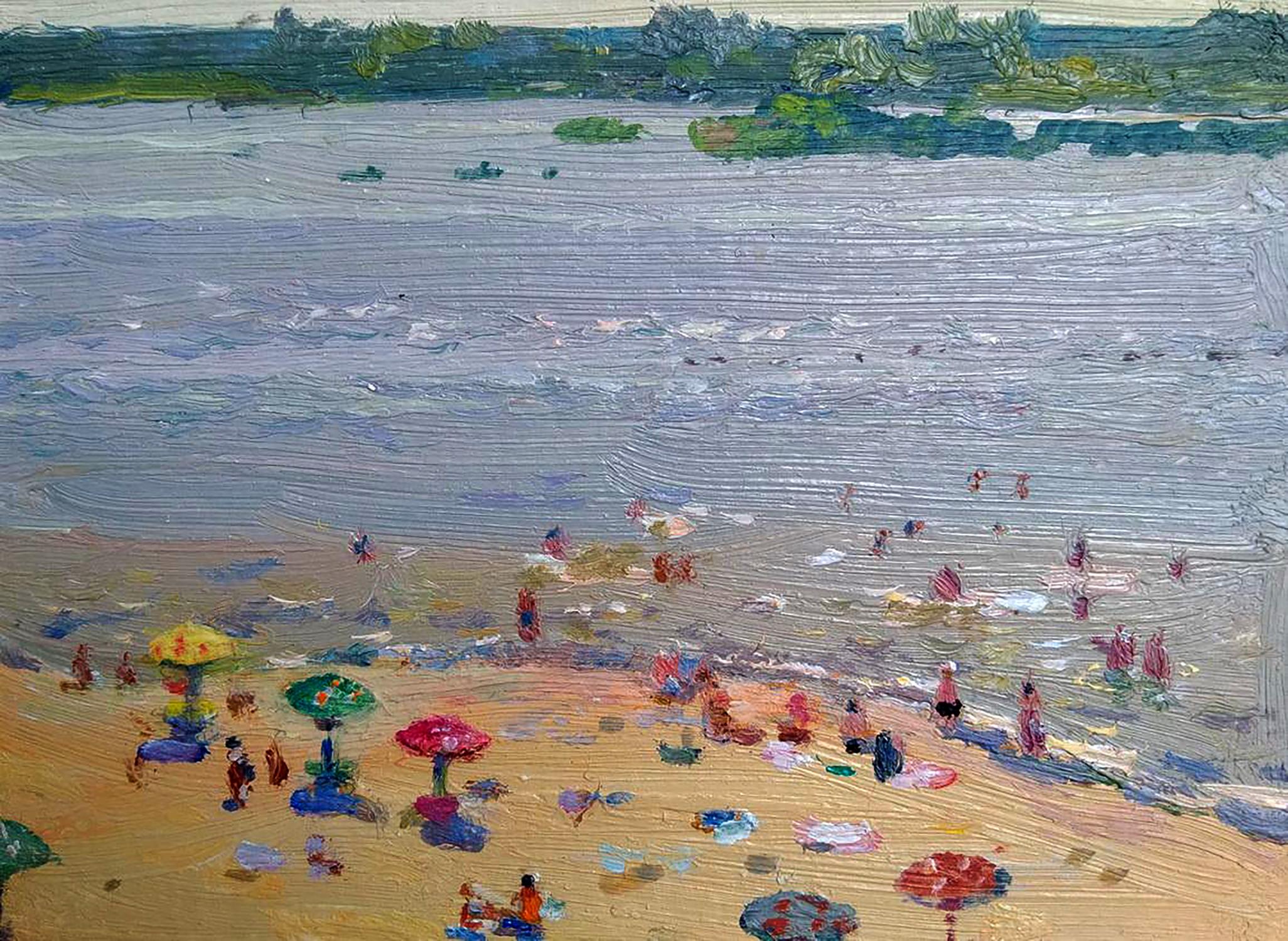 Oil painting City beach Yury Konovalov