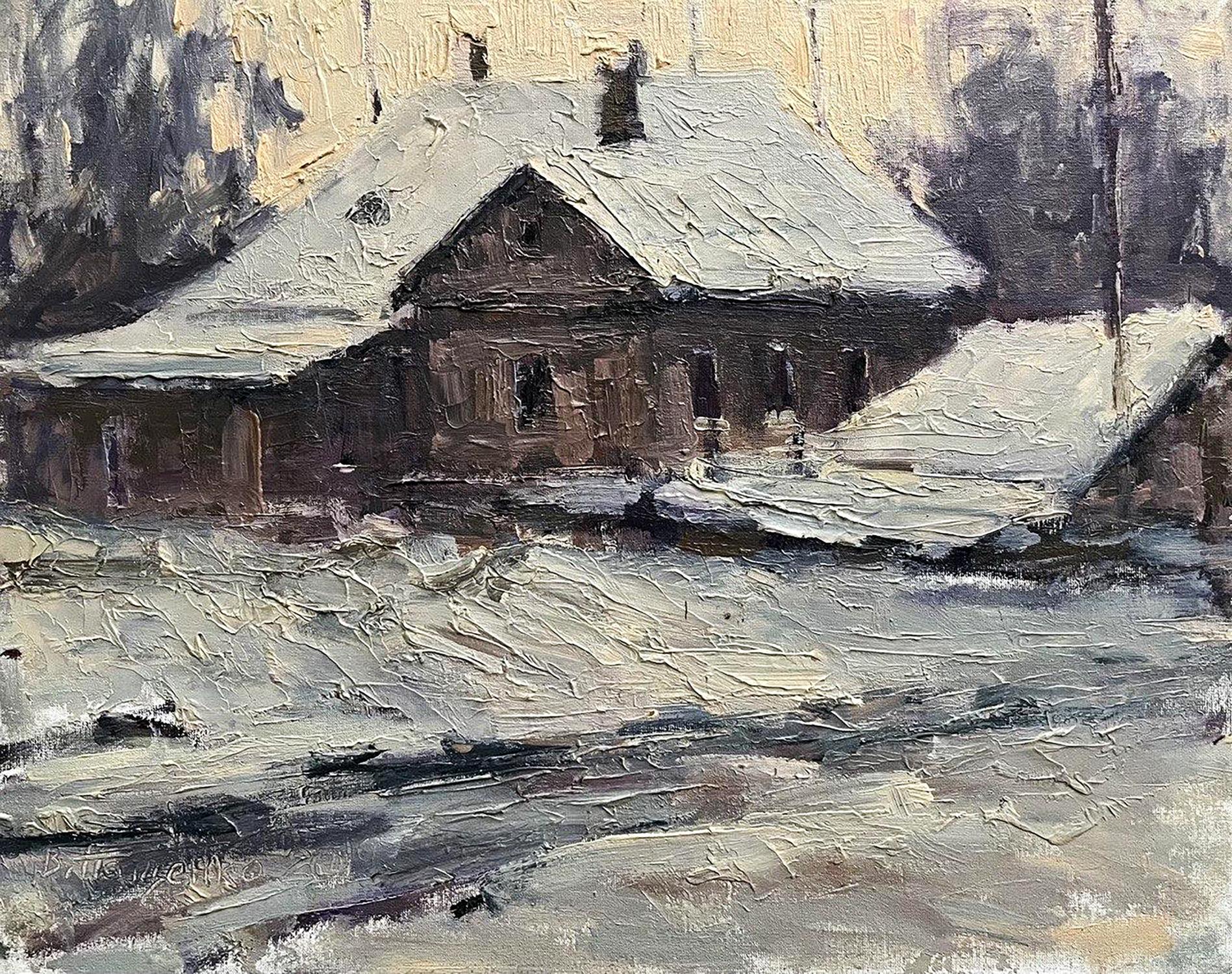 Oil painting White evening Volodymyr Pashchenko