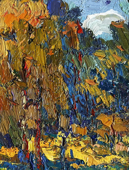 Oil painting Sunbeams on the meadows Oksana Ivanyuk