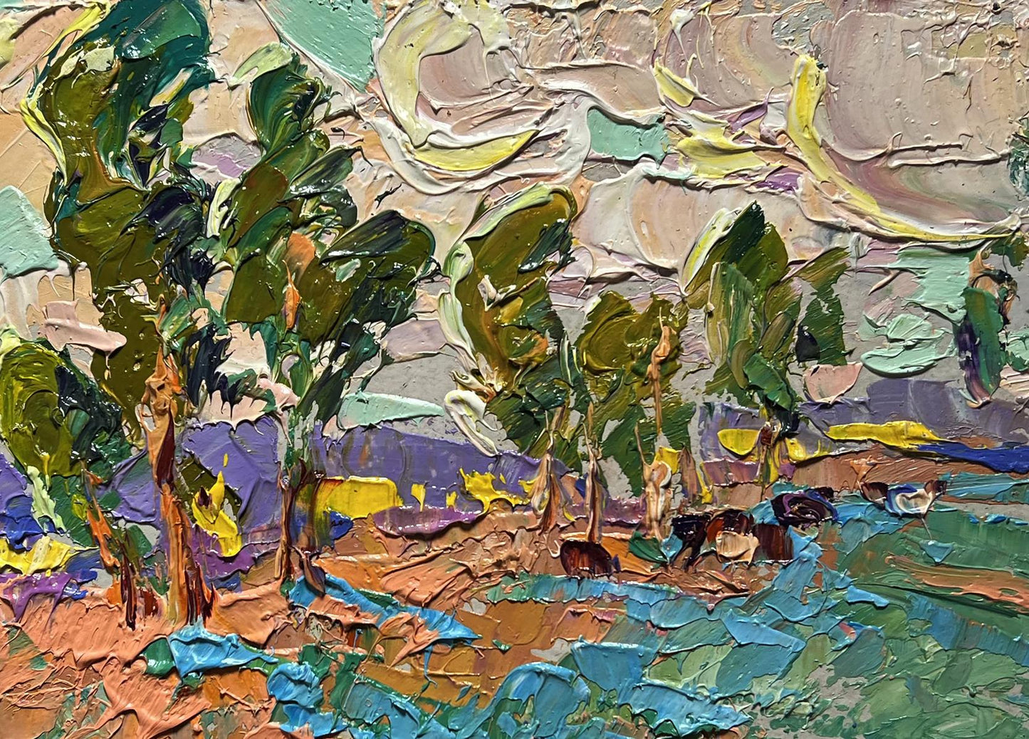 Oil painting In the autumn meadows Oleksiy Ivanyuk