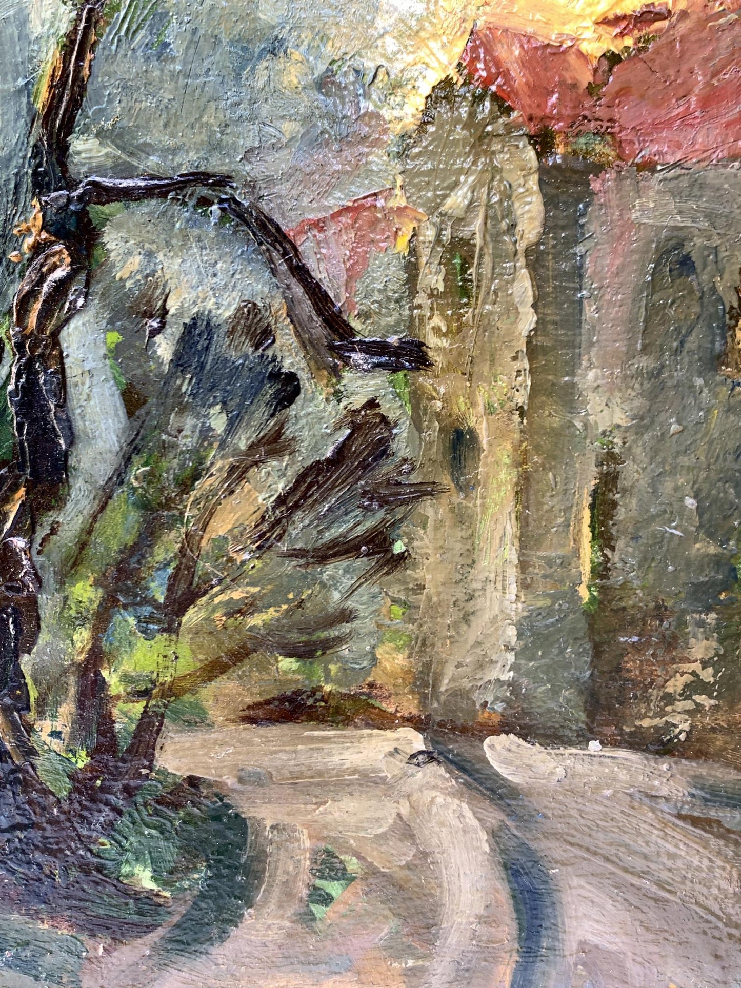 Oil painting City streets Mykhailo Burdylo