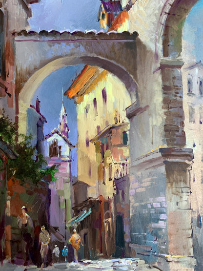 OIl painting Old streets of the city Yuriy Suprunchuk