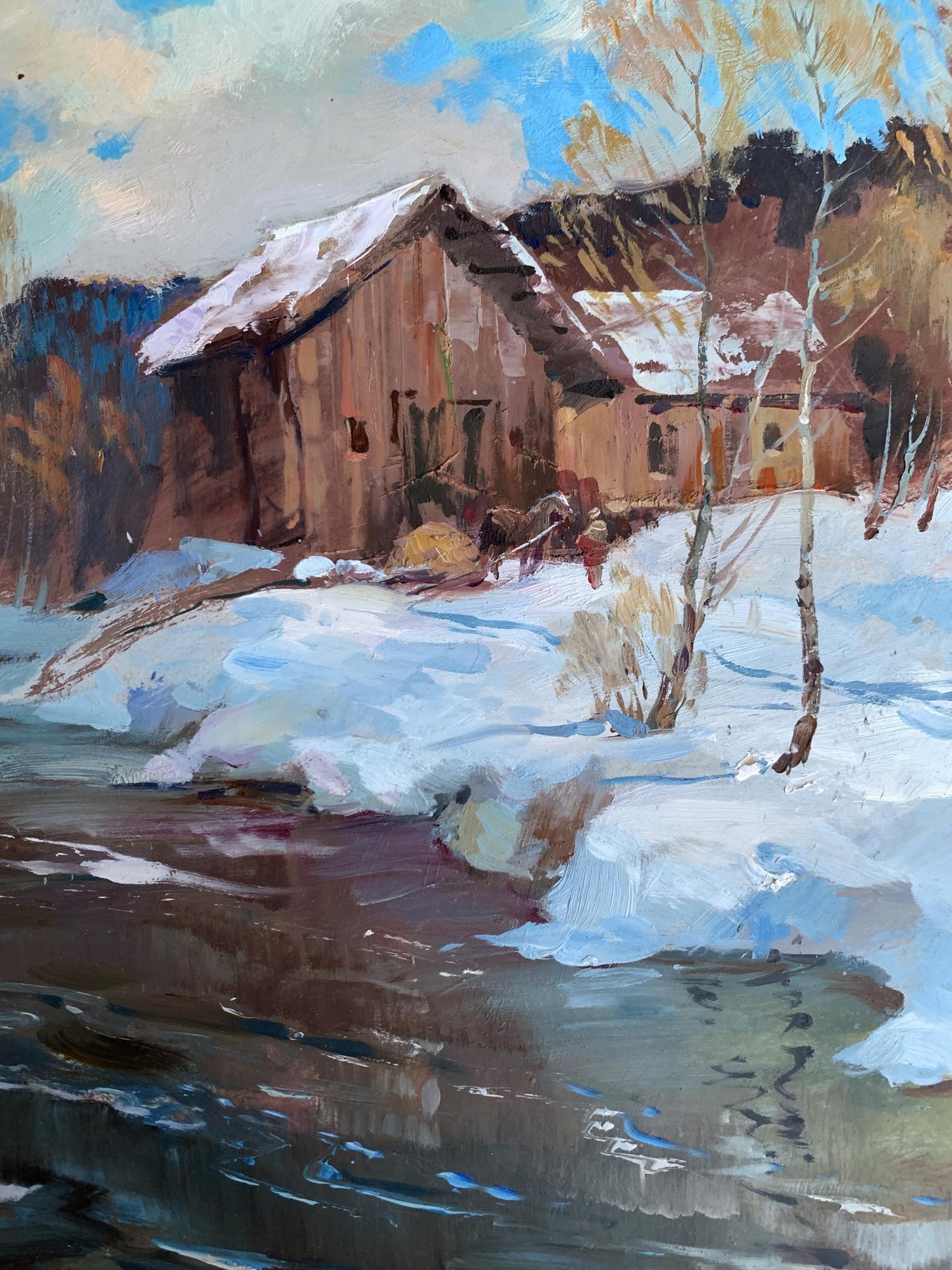 OIl painting After the night snowstorm Yuriy Suprunchuk