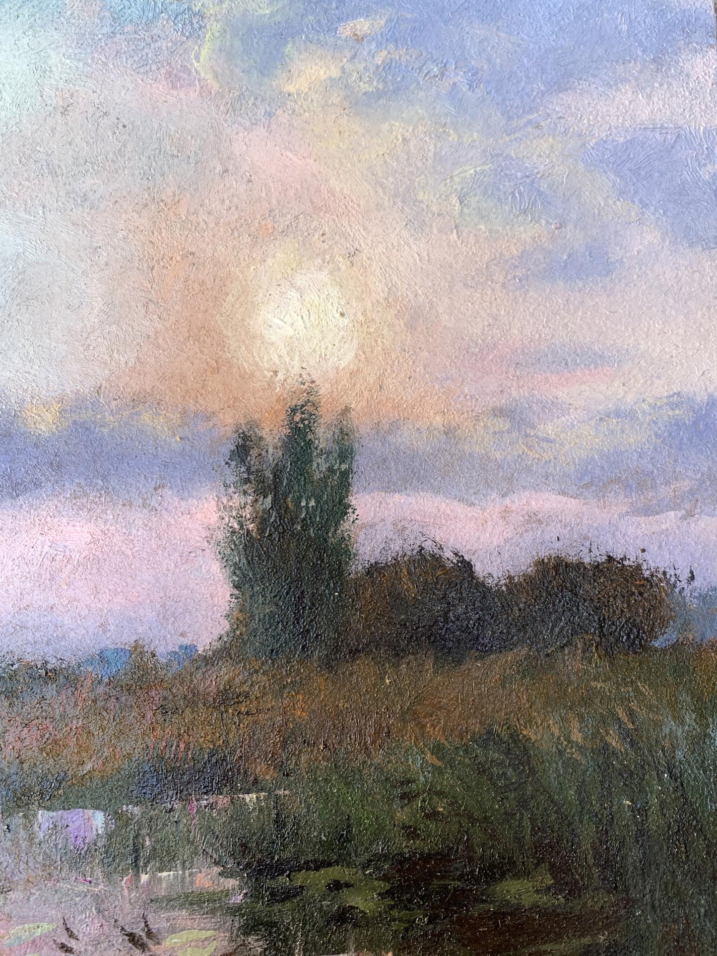 Oil painting Sun in the field Unknown artist