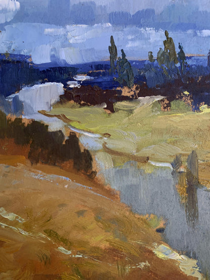 OIl painting The river flows into the distance Yuriy Suprunchuk