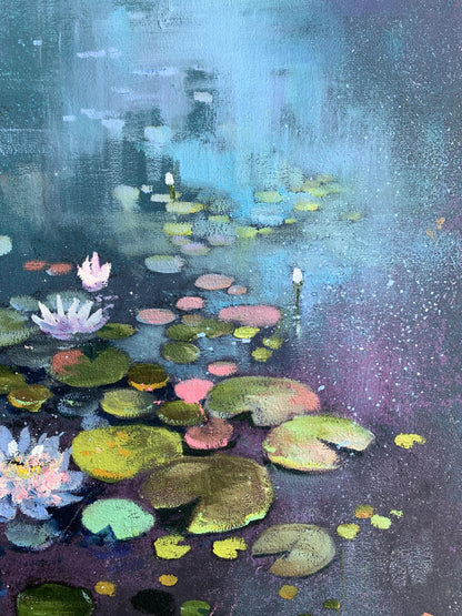 Oil painting Lotus Unknown artist