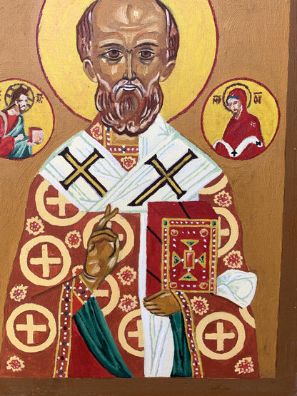 Oil painting Icon of the Saint Oleksandr Gukalov