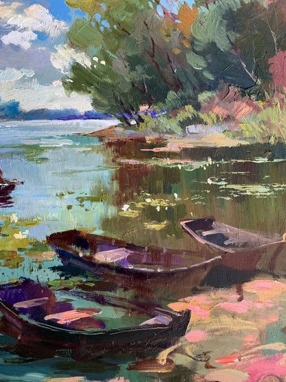 OIl painting Boat trip Yuriy Suprunchuk