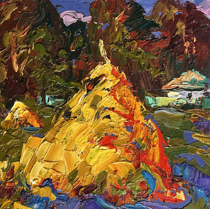 Oil painting Returning from the field in the evening Oleksiy Ivanyuk