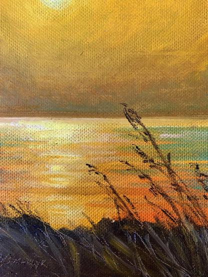 Oil painting Yellow sunset Valentina Simashchuk