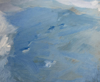 OIl painting Quiet village in winter Yuriy Suprunchuk