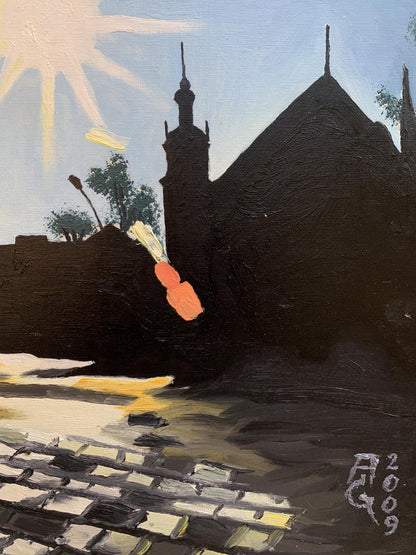 Oil painting City streets Oleksandr Gukalov