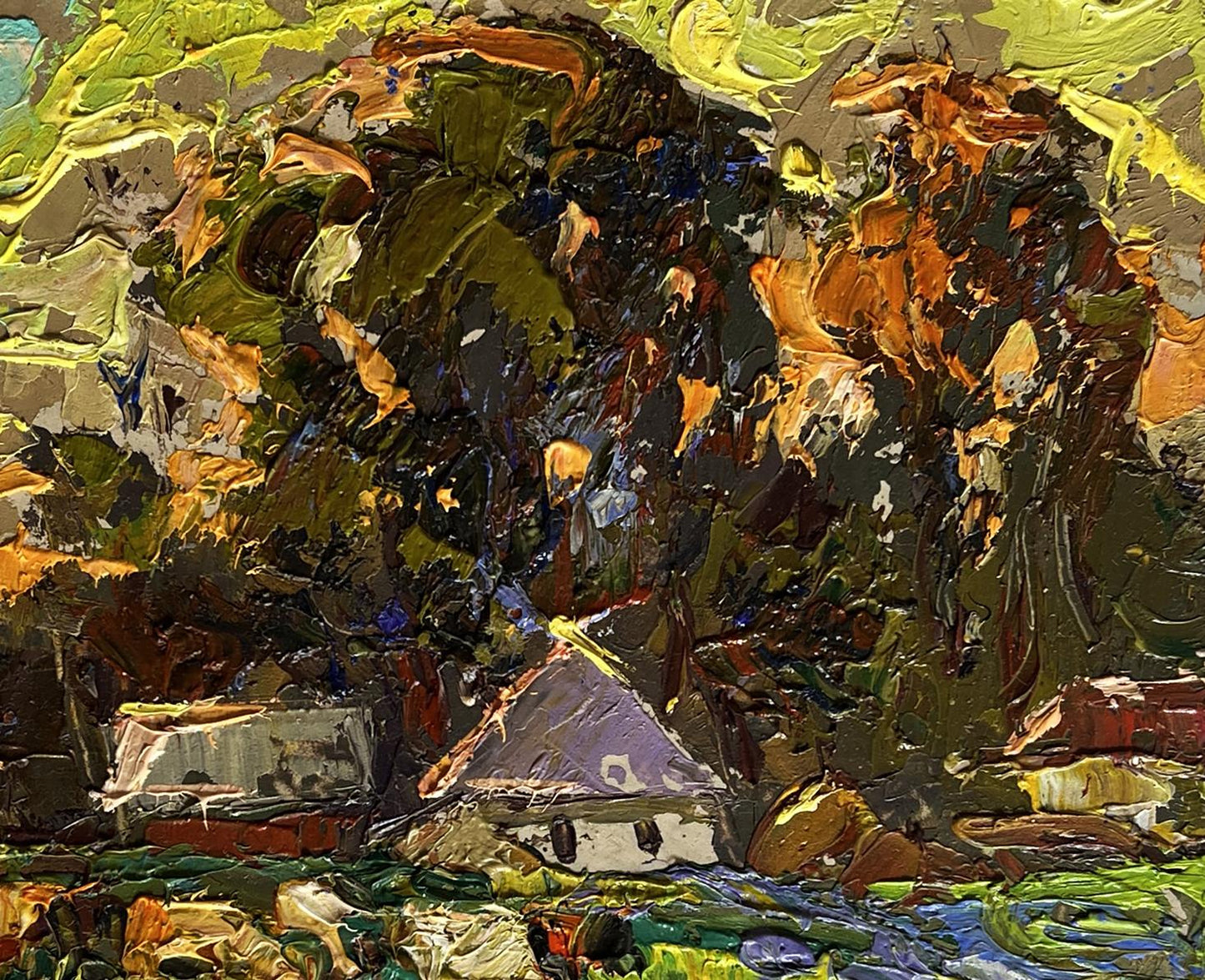 Oil painting Along the green field Oleksiy Ivanyuk