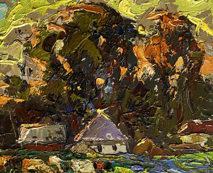 Oil painting Along the green field Oleksiy Ivanyuk