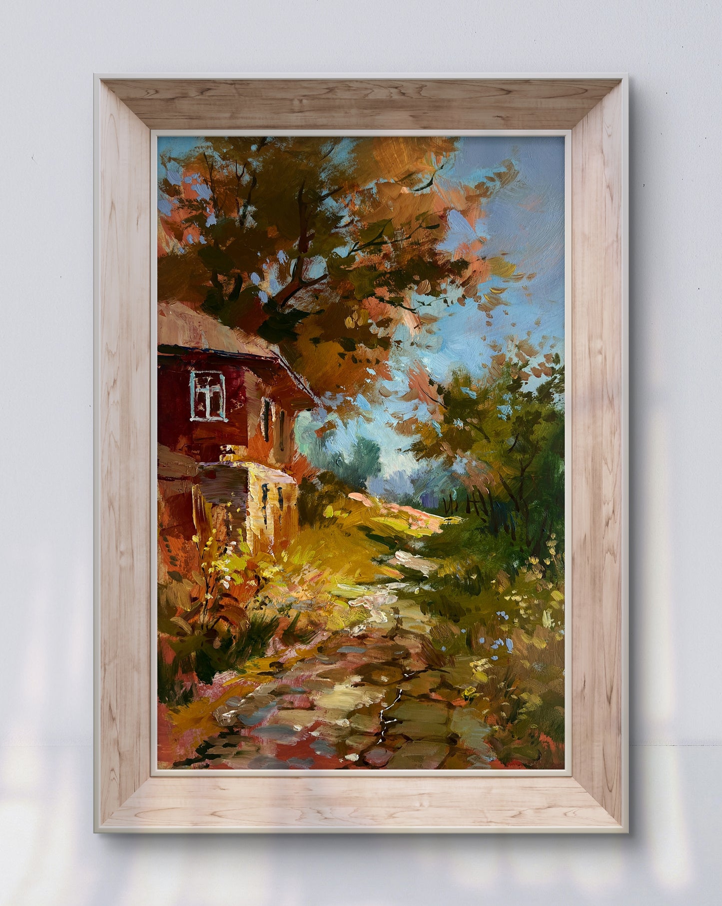 Oil painting Autumn golden path Yuriy Suprunchuk