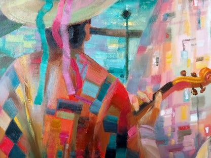 Abstract oil painting Painting with people